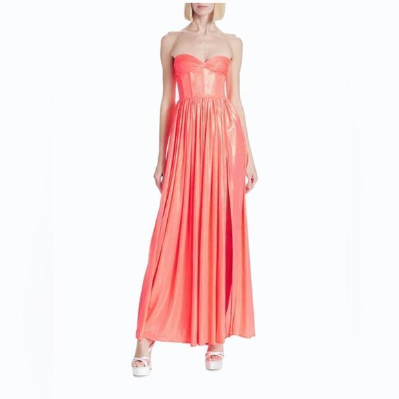 Bronx and Banco Florence Strapless Metallic Gown size L - Picture 1 of 11